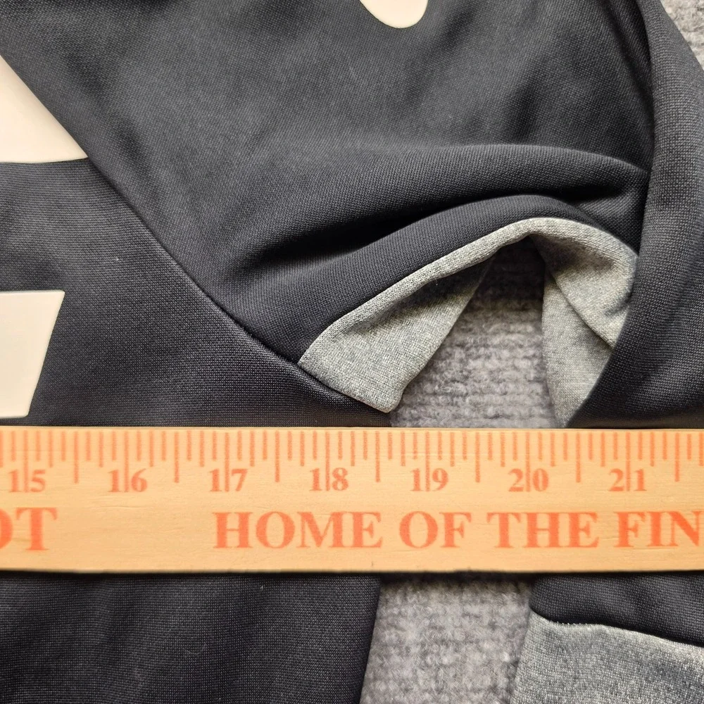 Nike Dri FIT Hoodie Youth Large L Black Grey Big Logo Spellout Pullover